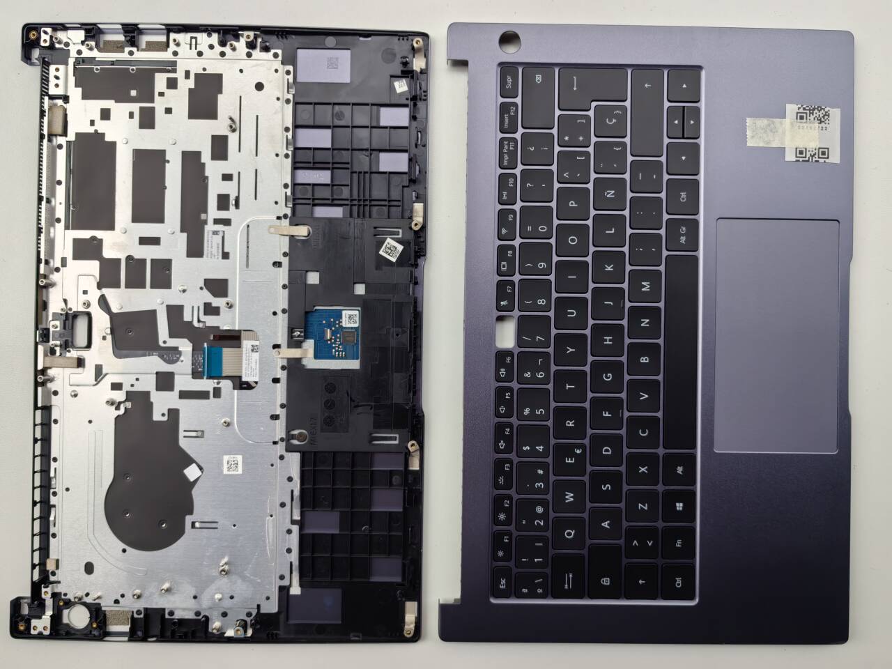 Picture of New Replacement Laptop Keyboard For HUAWEI Honor Magickbook14 C case with touchpad Silver Gray Palmrest Upper Case Backlit SP Layout